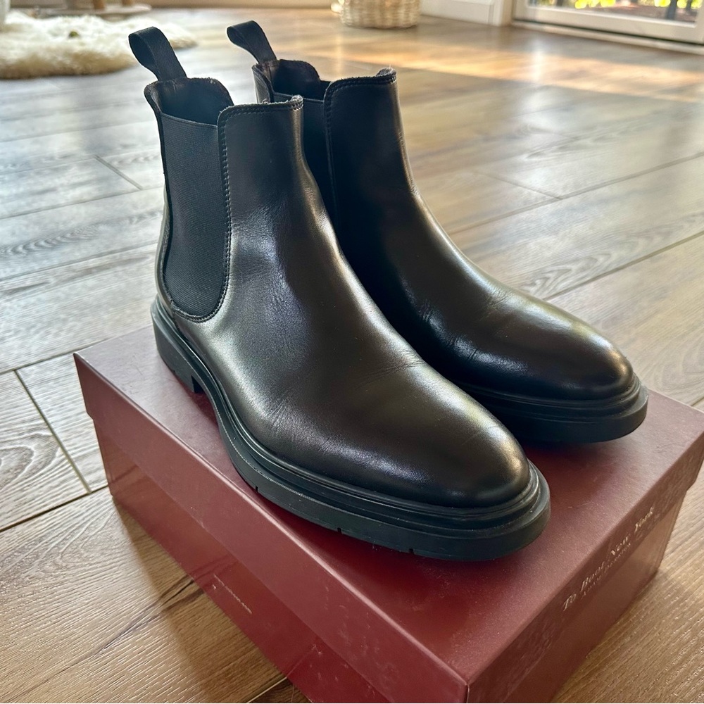 To Boot New York Black Leather “Whistler” Chelsea Boots